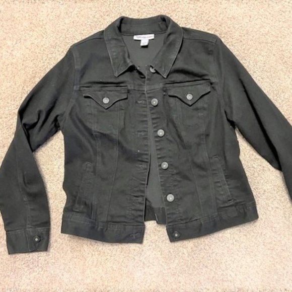 Black Jean Jacket - Picture 1 of 6